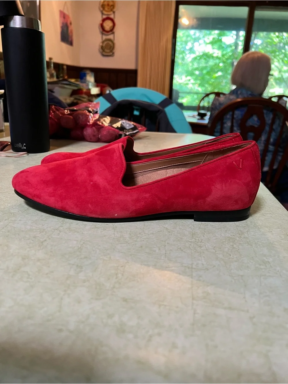 Vionic Willa red suede slip on loafers in size 8. Great shape.